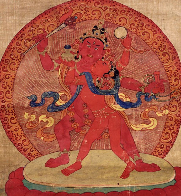 Гималайское буддистское искусство с элементами секса